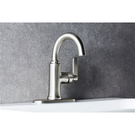 Delta Alux Spotshield Brushed Nickel 1 Handle 4 In Centerset Watersense