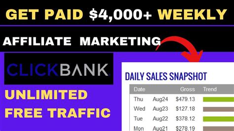 Get Paid 4 000 Per Week On Clickbank Using This Free Traffic Source