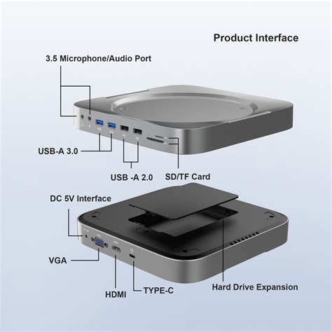 Rocketek Usb Hub For Mac Mini In Docking Station And Hard Disk