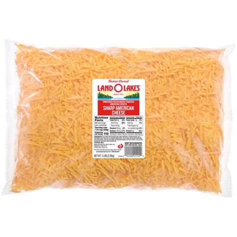 Land O Lakes Shredded Sharp American Cheese Land Olakes Foodservice