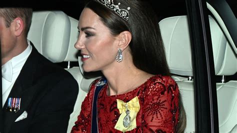 Kate Middleton Wows In Red Sequins As She Glitters In Second Tiara