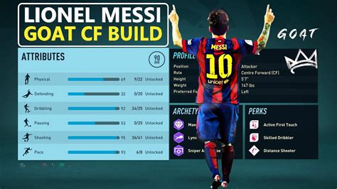 Best Lionel Messi Center Forward Cf Build Fifa Career Mode Youtube