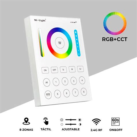 Controlo Remoto 8 Zonas RGB CCT Mi Light