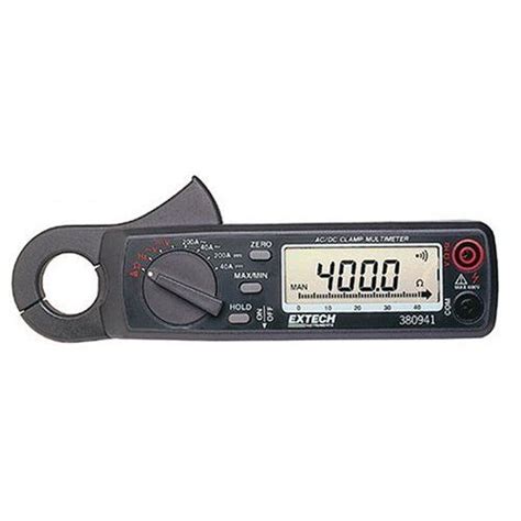 Extech 380941 AC DC Mini Clamp Meter Large 4000 Count LCD Display With