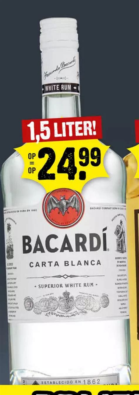 Bacardi Carta Blanca 1 5 Liter Aanbieding Bij Dirck 3