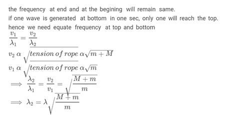 A Uniform Rope Of Length L And Mass M Hangs Vertically From A Rigid