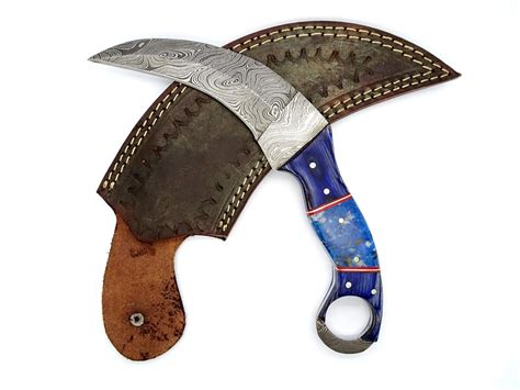 Big Karambit Knife Composite Handle Damascus Knife Unique