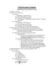 Janssen PowerPoint Outline 1 Docx Civil Procedure I Outline