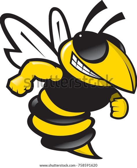 Yellowjacket Vector Mascot Stock Vector (Royalty Free) 758591620