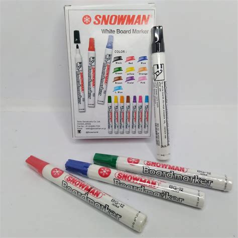 Jual SPIDOL SNOWMAN Whiteboard BG 12 HITAM BIRU MERAH HIJAU OREN