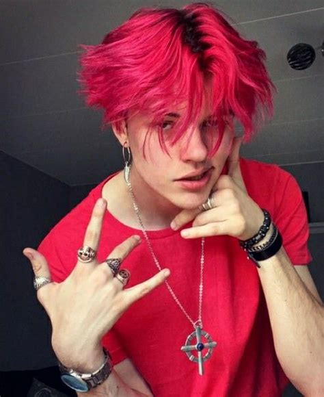 Pin By Amy Alvarez On Cabello Pink Hair Guy Boys Dyed Hair Men Hair Color