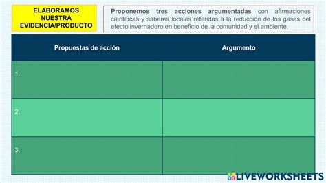 Explicamos Las Consecuencias Del Incremento De Los Gases De Efecto Invernadero Worksheet Live