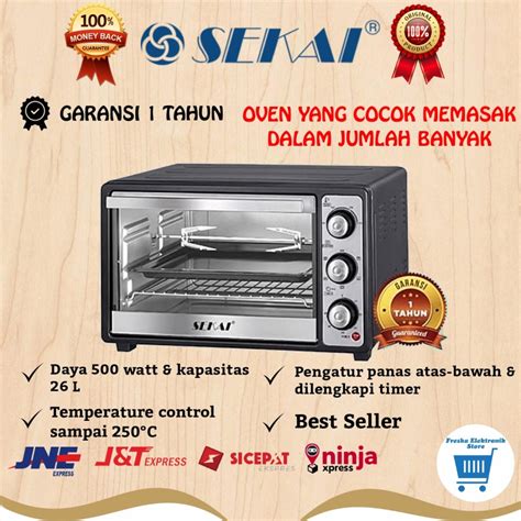 Jual OVEN LISTRIK SEKAI 26 LITER OV 260 OV 260 500 WATT BLACK