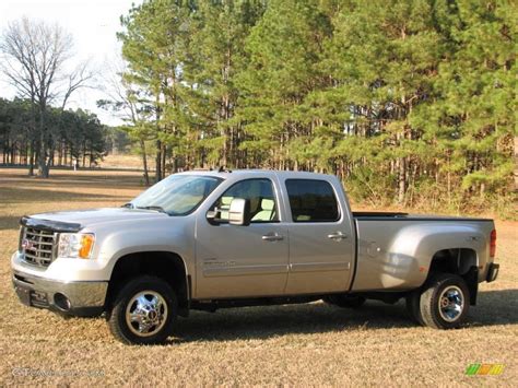 2008 Silver Birch Metallic Gmc Sierra 3500hd Slt Crew Cab 4x4 Dually