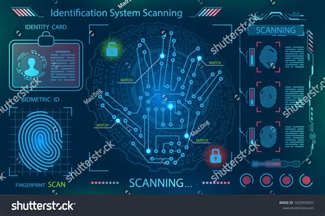 Hand Scan Handprint Imprint Finger Print In Royalty Free Stock