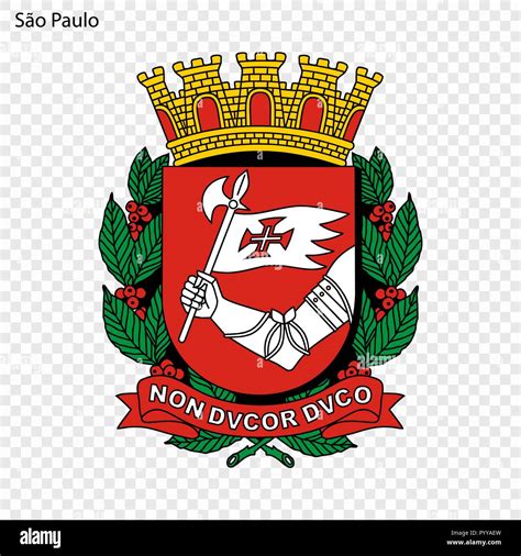 emblem  sao paulo city  brazil vector illustration stock vector