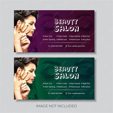 Premium Vector | Beauty salon social advertisement billboard design