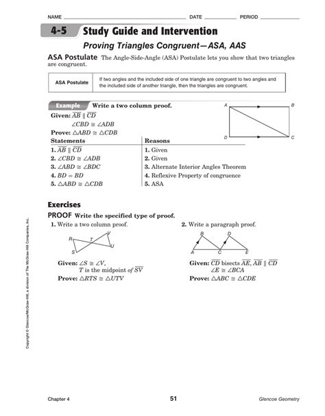 Triangle Congruence Proofs Worksheet E Street Light