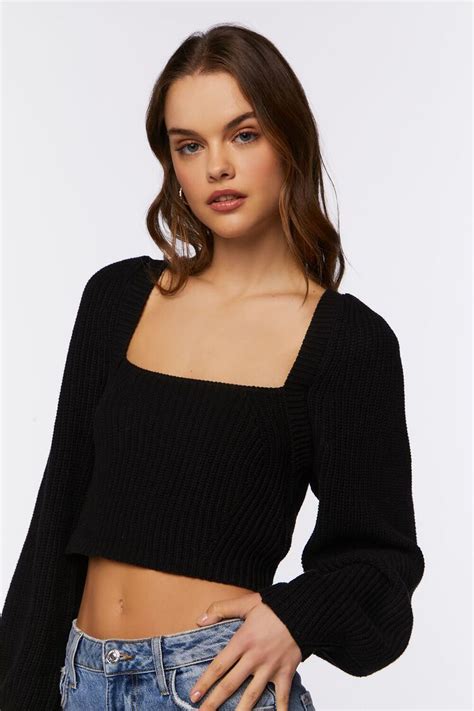 Rib Knit Cropped Sweater