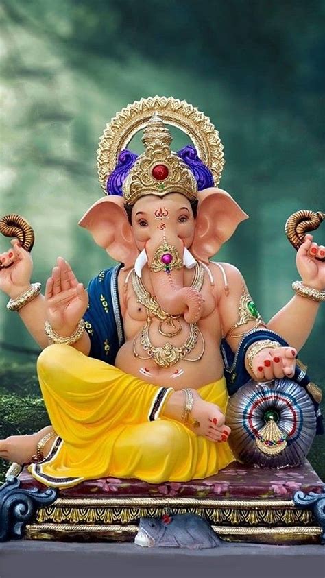 Ganesh Ganpati Sitting In Yellow Pitambar Hd Phone Wallpaper Peakpx