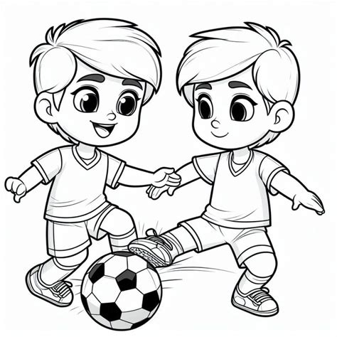 desenho de criancas jogando futebol  colorir pintar  colorir