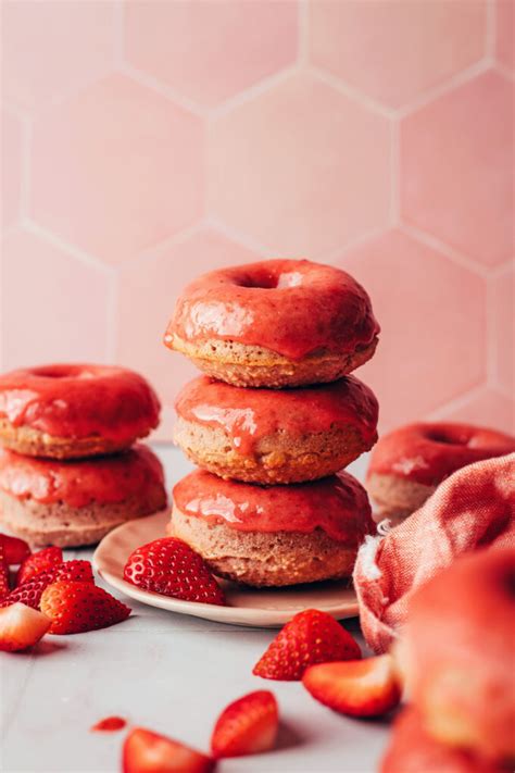 Easy Baked Strawberry Donuts Vegan Gf Minimalist Baker