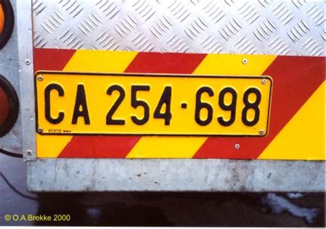 Olav's South African number plates - License plates of South Africa