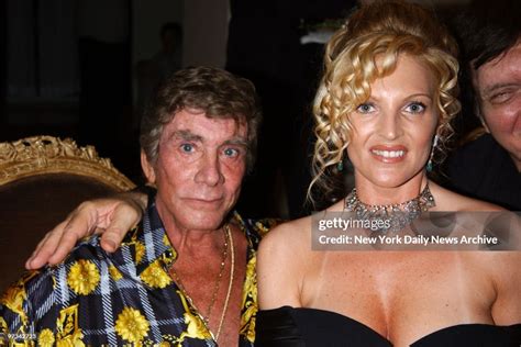 Penthouse publisher Bob Guccione and fiance April Warren at party ...