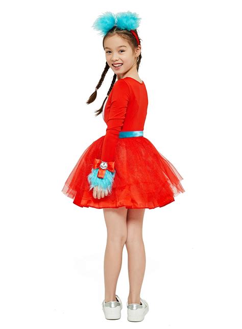 Girls Dr Seuss Cat In The Hat Things Costume Set Book Week