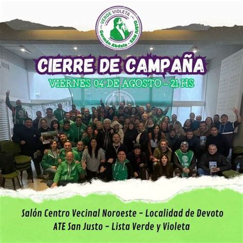 Cierre de Campaña de la Verde y Violeta de ATE San Justo