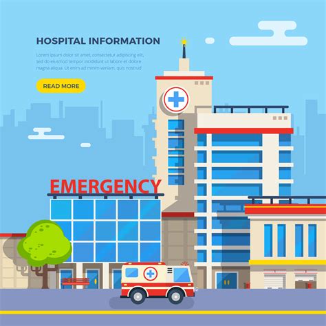 Hospital Flat Illustration 476823 Vector Art At Vecteezy