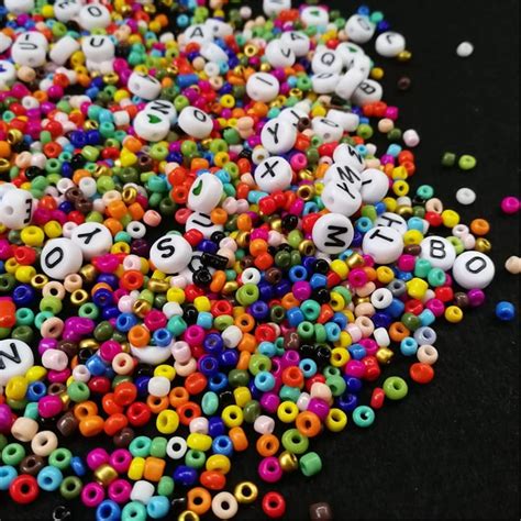 5000Pcs Beads Kit 3mm Glass Seed Beads Alphabet Letter Beads Etsy