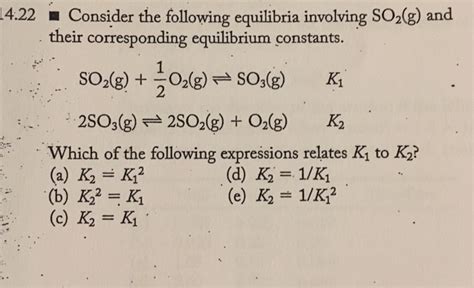 Solved Consider The Following Equilibria Involving So G Chegg