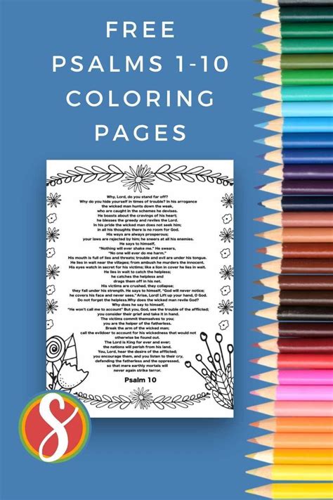 PSALMS 1 10 Free Scripture Coloring Pages Stevie Doodles Free