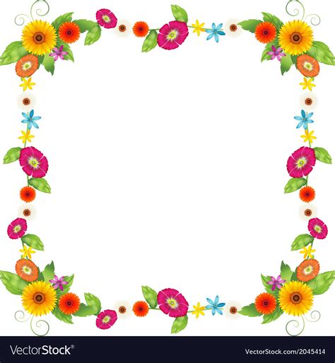 A flowery border design Royalty Free Vector Image