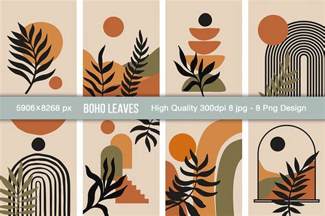 Boho Leaves Graphic by Millamix · Creative Fabrica