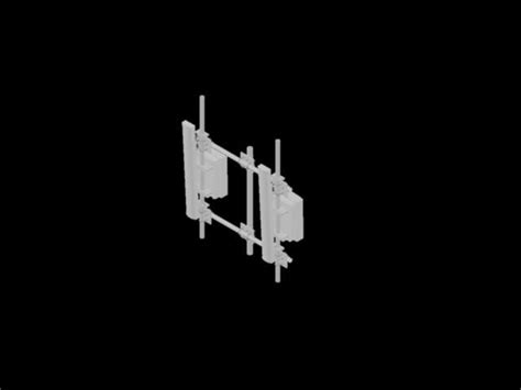 Rf Antenna On Stands With Rru 3D DWG Detail For AutoCAD Designs CAD