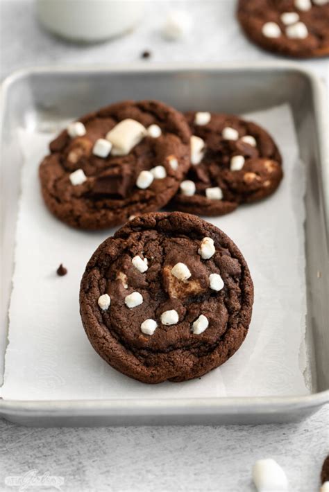 Chocolatey Gooey Homemade Hot Cocoa Cookies Recipe