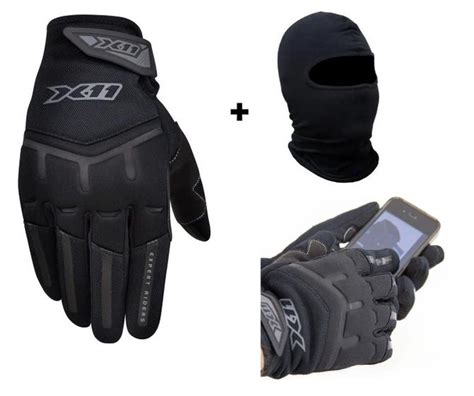 Luva Preta X Fit Touch Screen Moto Motociclista Motoboy Frio Inverno