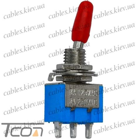Купить тумблер MTS-102, ON-ON Tcom, 3-х контактный, 3A, 250VAC по ...