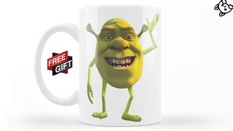 Funny Shrek Wazowski Meme Coffee Mug T For Him Or Her Cool Mike Cup