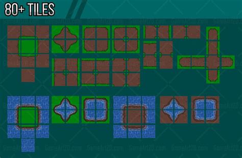 The Meadow Top Down Game Tileset Game Art 2d