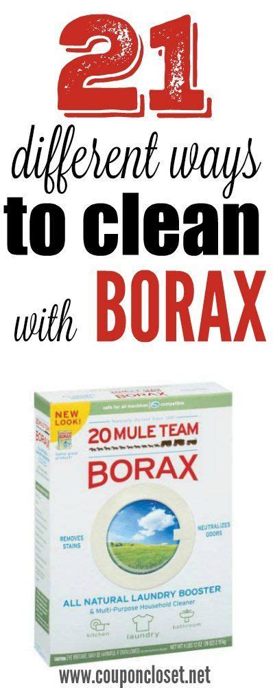 Two Boxes Of Borax With The Text 21 Different Ways To Clean With Borax