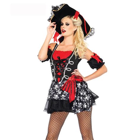 3 Pcs Women Pirates Of The Caribbean Costume Sexy Adult Halloween Carnival Cosplay Costume For