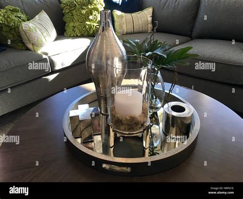 Living room furniture in modern home Stock Photo - Alamy