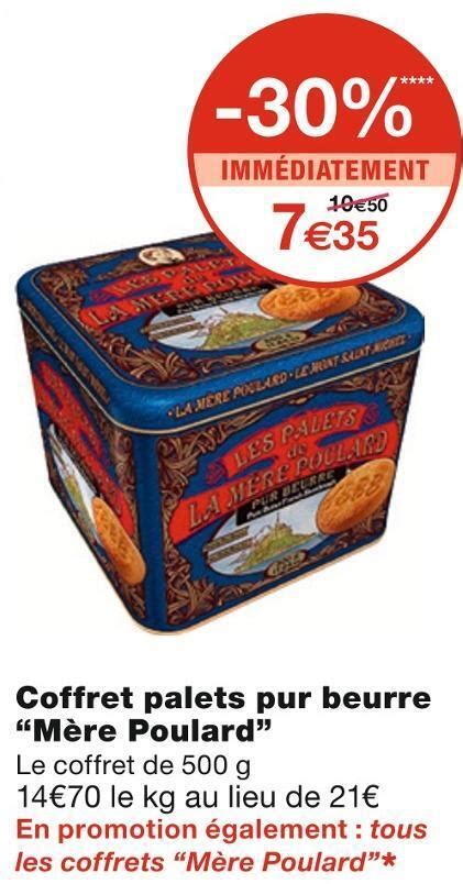 Promo M Re Poulard Coffret Palets Pur Beurre Chez Monoprix