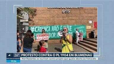 Nsc Not Cias Sc Protesto Contra A Pl Em Blumenau Globoplay