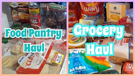 Food Pantry Haul And Small Grocery Haul Vlog Youtube