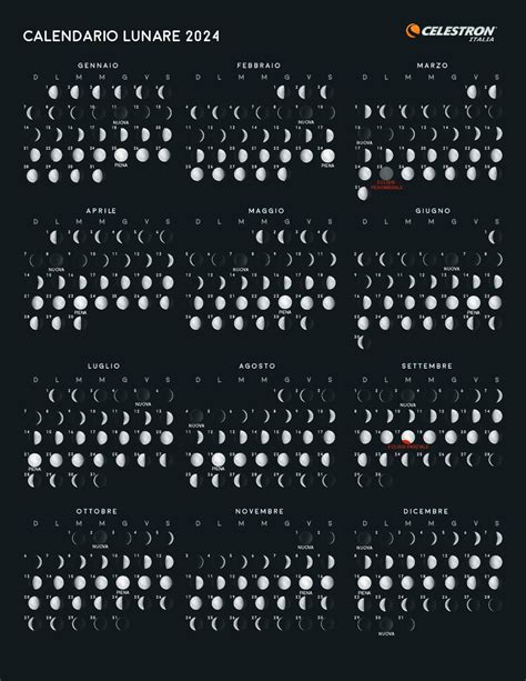 Calendario Lunare Celestron It