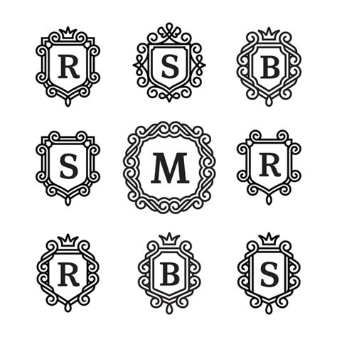 Monogram7 — Stock Vector © tunejadez #66819993